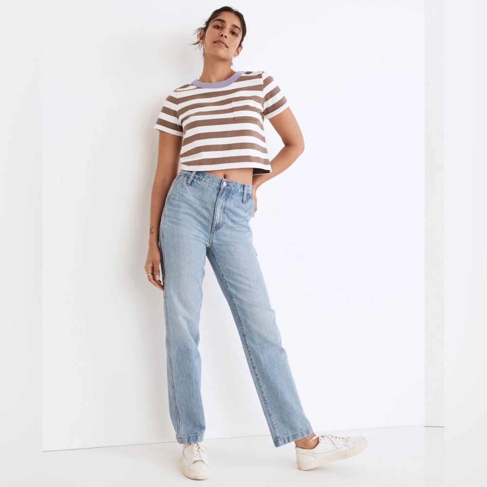 Madewell‎ The Perfect Vintage Straight Jeans Carpenter Edition in Dunview Wash